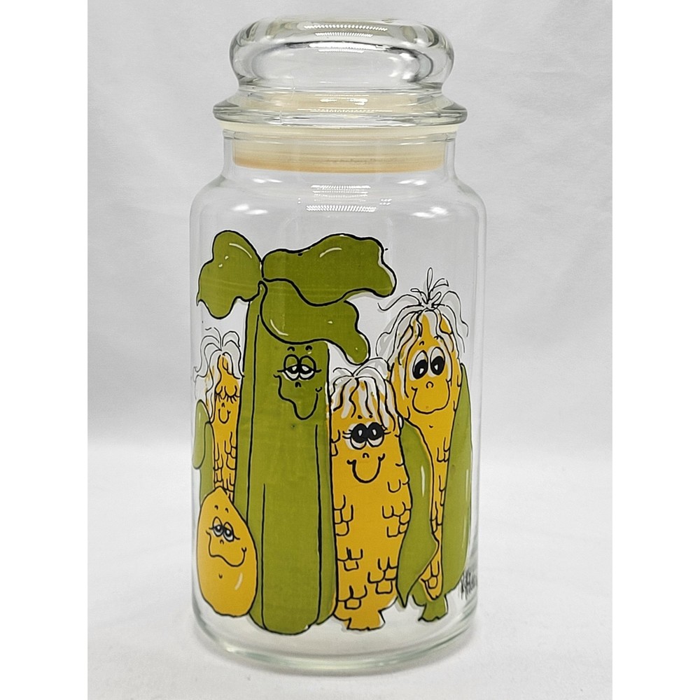 Anthropomorphic veggies Glass Storage Jar Canister